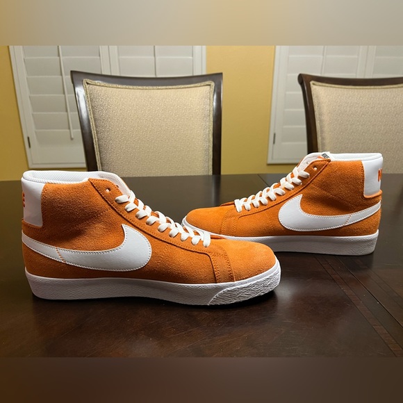 New Nike Blazer Mid SB Brick Orange White Sneaker Shoes Size US 9 - Picture 11 of 14